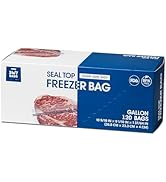 24/7 Bags- Gallon Freezer Bags, 120 Count with Stand Up Bottom and New Calendar Feature, Easy Fill