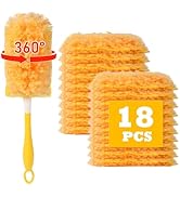18 Pack Heavy Duty Duster Refills for Swiffer Duster, with 1 Handle, Multisurface 360° Dusters wi...