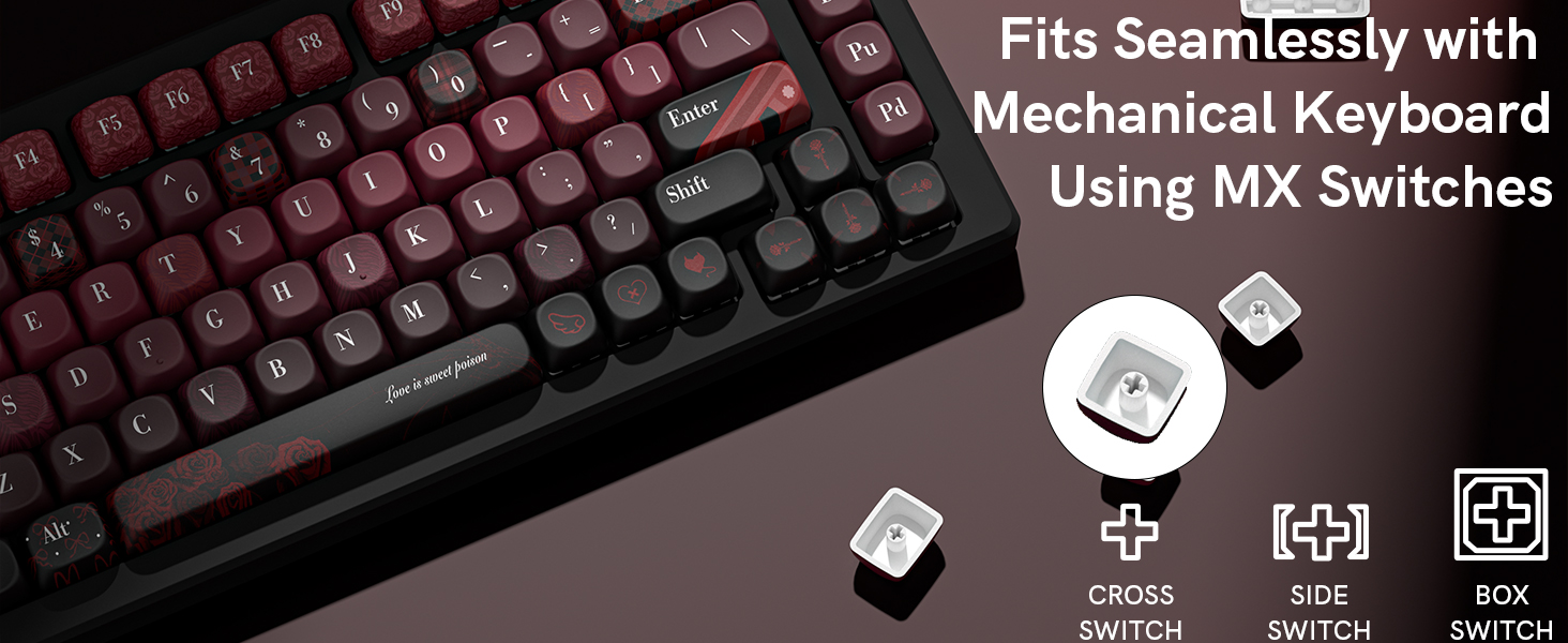 compatible with mechanical keyboards using MX switches