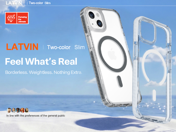 Clear Case, Magnetic Phone Cover, Compatible with MagSafe