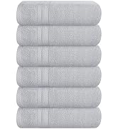 BOUTIQUO Ultra Soft 6-Piece Hand Towel Set 16x28-100% Ringspun Cotton - Durable &amp; Highly Absorben...
