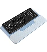 Keyboard Stand with Wrist Rest,Ergonomic Wrist Pad Memory Foam Keyboard Riser Holder Tray with No...