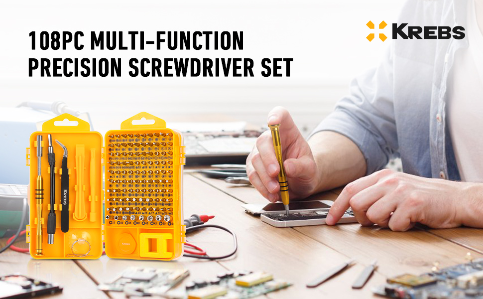 Krebs 108PC multi-function precision screwdriver set