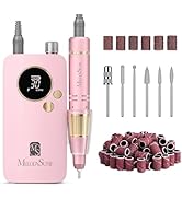 MelodySusie Portable Nail Drill 30000 RPM,Professional Rechargeable Electric Nail File,SC320F Cor...