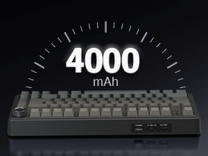 rechargeable wireless mechanical keyboard pc gaming keyboard 4000mAh keyboard black