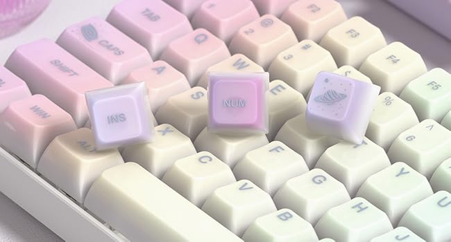 Keyboard Keycaps Jelly - Shine Through keycaps, Transparent Clear Key Cap