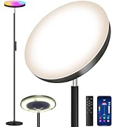 Keepsmile Double Side Lighting Floor Lamp with Remote Smart App 36W/2600LM Super Bright Tall Stan...