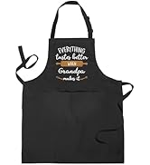 Grandpa Apron, Grandpa Gifts, Grandpa Gifts from Grandkids, Cooking Aprons for Men