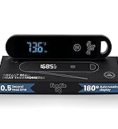 Instant Read Thermometer for Cooking, 3X Faster, 0.5 Second Read Time, ±0.5°F Accuracy, IP67 Wate...