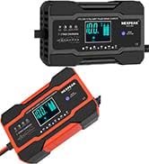 10-Amp Battery Charger (Red + Black)