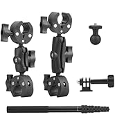 BRDRC Motorcycle Mount for Insta360 X5 X4, Bike Handlebar Clamp Mounts 59" Invisible Selfie Stick...