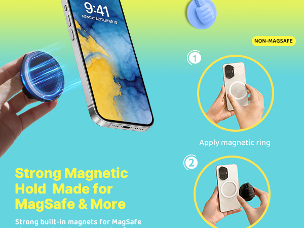 Magnetic Thumb Up Base Phone Umbrella for Sun iphone Gift for Women Men Girls Teen Adults Boy