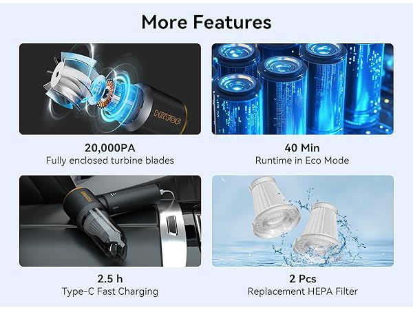 HRYCF handheld car vacuum