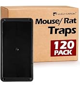 LULUCATCH Sticky Mouse Trap, 120 Pack Large Glue Traps, Pre-Baited Heavy Duty Non-Toxic Bulk Glue...