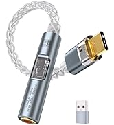 USB C DAC Dongle with Dual Chip CX31993 MAX97220, USB-C to 3.5mm Audio Adapter with in Ear Monito...