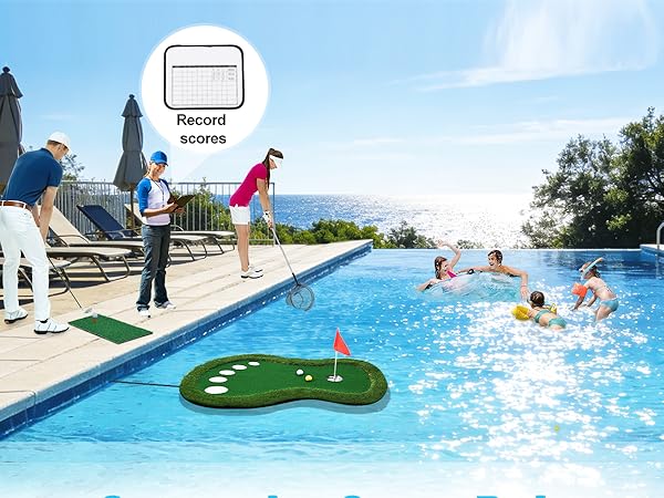 floating golf green