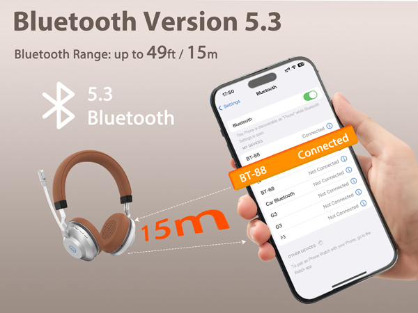 wireless headset with microphone for pc