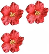 3Pcs Red Hawaiian Flower Hair Clip for Women Girls Fashion Bohemian Flowers Hair Accessory for Da...