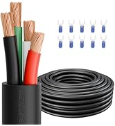 Firmerst 14/4 Outdoor-Rated Mini-Split Cable 100 Feet,Weatherproof Wire for Air Conditioner and H...