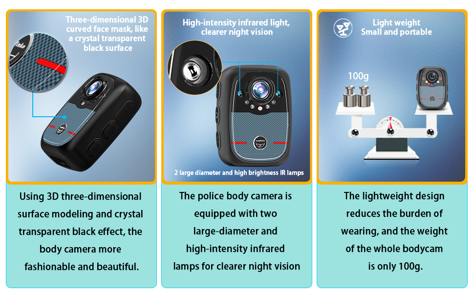 W2 body camera main feature