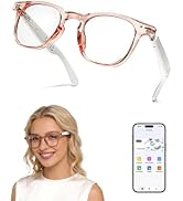 SIHUADON Bluetooth Glasses for Women and Men with Bluetooth 5.4, Translation Glasses with Blue Li...