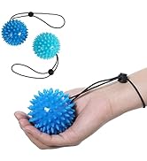 Hand balls for exercise and physical therapy (2 Pack) - Adjustable Wrist Strap to Prevent Falling...