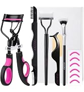 docolor Eyelash Curler Kit, 5 in 1 Lash Curler Kit, eyelash comb fan mascara brush eyelash extens...