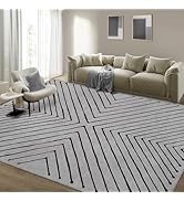 ROYHOME 8x10 Area Rug for Living Room Washable Non Slip Large Bedroom Rug Stain Resistant Dining ...
