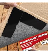Urdar Brunnr Rug Carpet Non Slip Grippers, Reusable and Washable Double Sided Carpet Tape Pads, S...