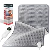 Eletric Heating Pad for Back Pain Relief &amp; Period Cramps,16x30 Large Heating Pad for Back,Neck,Sh...
