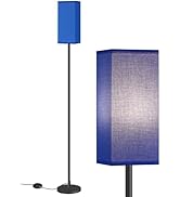 GOEBLESON Floor Lamp, Pole Lamp with Foot Switch, Modern Standing Lamp Shade, Minimalist Freestan...