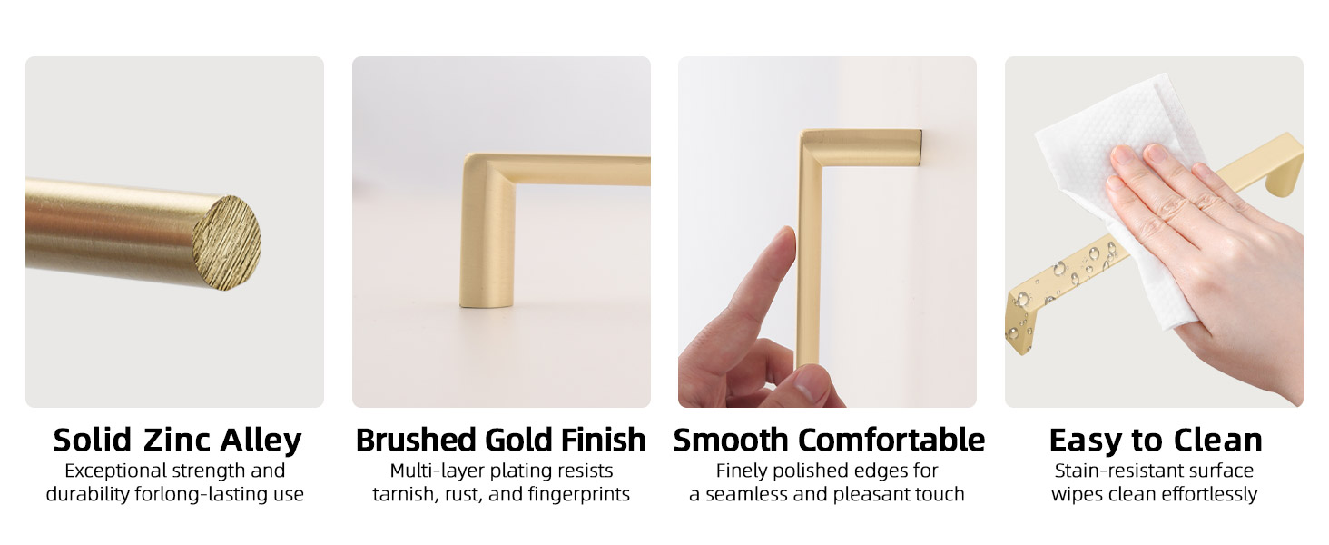 Brushed Gold Cabinet Pulls