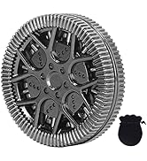 Hollow Hub Pattern Haptic Fidget Slider Metal Fidget Toy Anxiety Stress Relief Push Slider Toy fo...