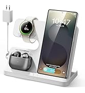 Wireless Charging Station for Samsung, 3 in 1 Phone and Watch Charger for Galaxy S25 Ultra/S24/S2...