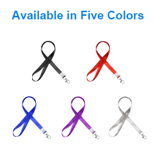 Five color id badge lanyards