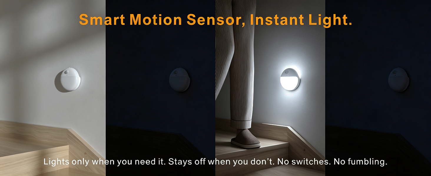 white motion sensor night light