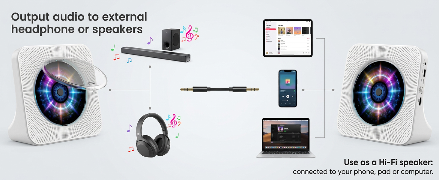 Aux Mode,Use as HI-FI Speaker