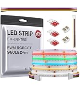 BTF-LIGHTING FCOB COB LED Strip RGBCCT Color Changing 16.4FT 960LED/m Flexible High Density Light...