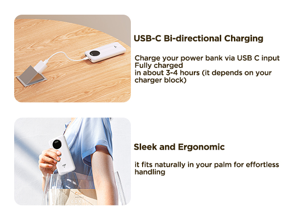 bateria portatil para celular portable charger with built in cable