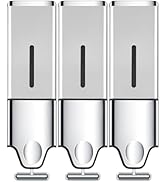 EHORIA 3-in-1 Quadrate Dispensers for The Shower,Shower soap Dispenser,Conditioner Dispenser, Sha...