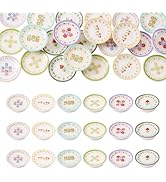 Magibeads 24Pcs Miniature Flower Plate Dollhouse Accessories Resin Mini Tableware Imitation Ceram...