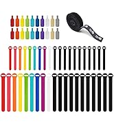 Wrap-It Storage Cable Management Value Pack - 40 Self-Gripping Cable Ties, 20 Cable Labels, 12ft ...