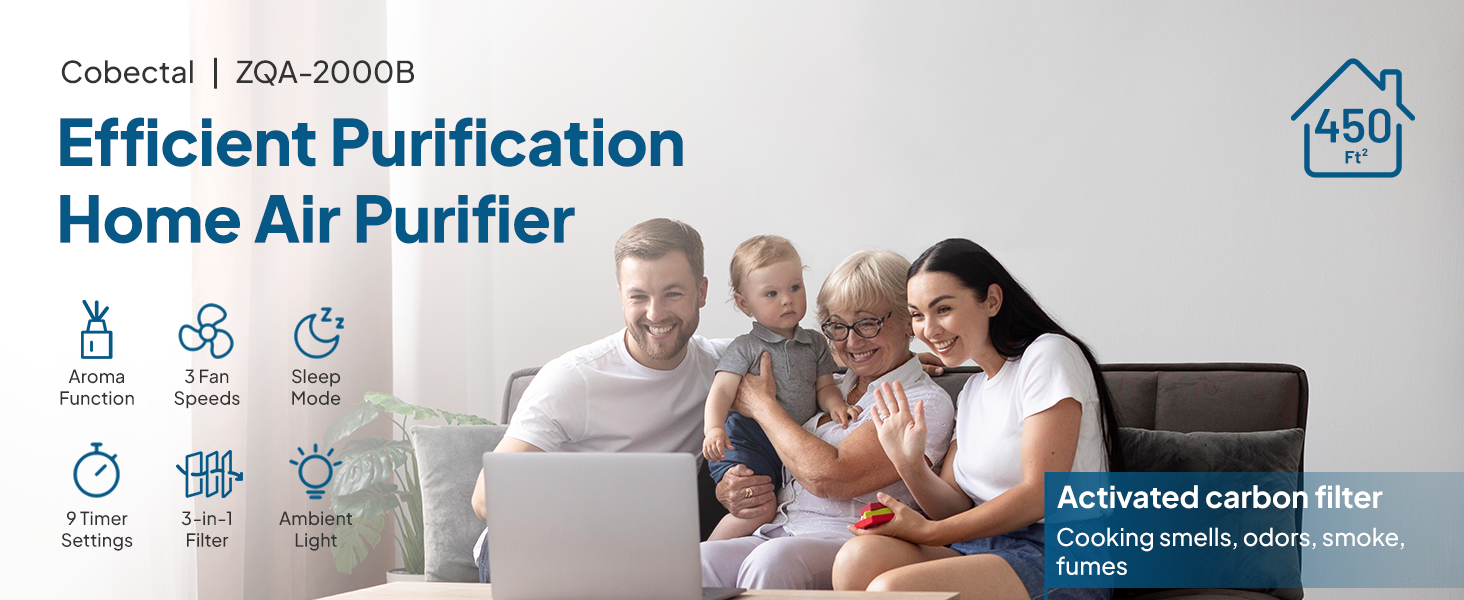 Air Purifier for Home Bedroom