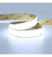 GOMING 24V 15mm Width COB LED Strip Cool White 6000K 960LED/M 16.4ft(5M) 120W High Brightness 137...