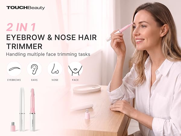 2 IN 1 EYEBROW &amp;amp; NOSE HAIR TRIMMER