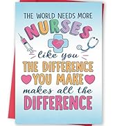 FANCYLUCKY Colorful Nurses Thank You Card, Nurse Appreciation Gift for Women, Nurse Day Thank You...