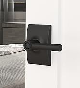 Schlage Privacy Lock Bed and Bath Lever in Matte Black on interior bedroom door