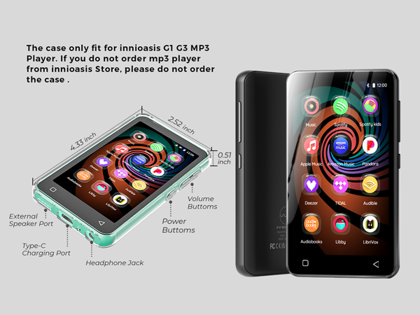 innioasis case for G3 mp3 player