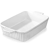 MALACASA 4.4 QT Baking Dish, 9x13 Large Casserole Dish for Oven, Ceramic Baking Pan, Rectangular ...