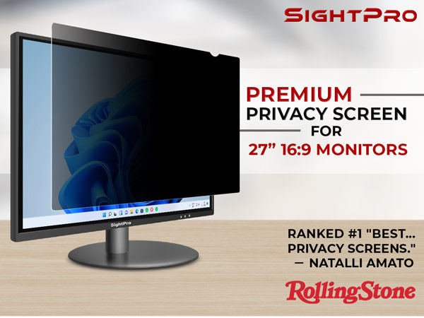 premium privacy screen for 27 inch 16:9 monitor blackout screen protector